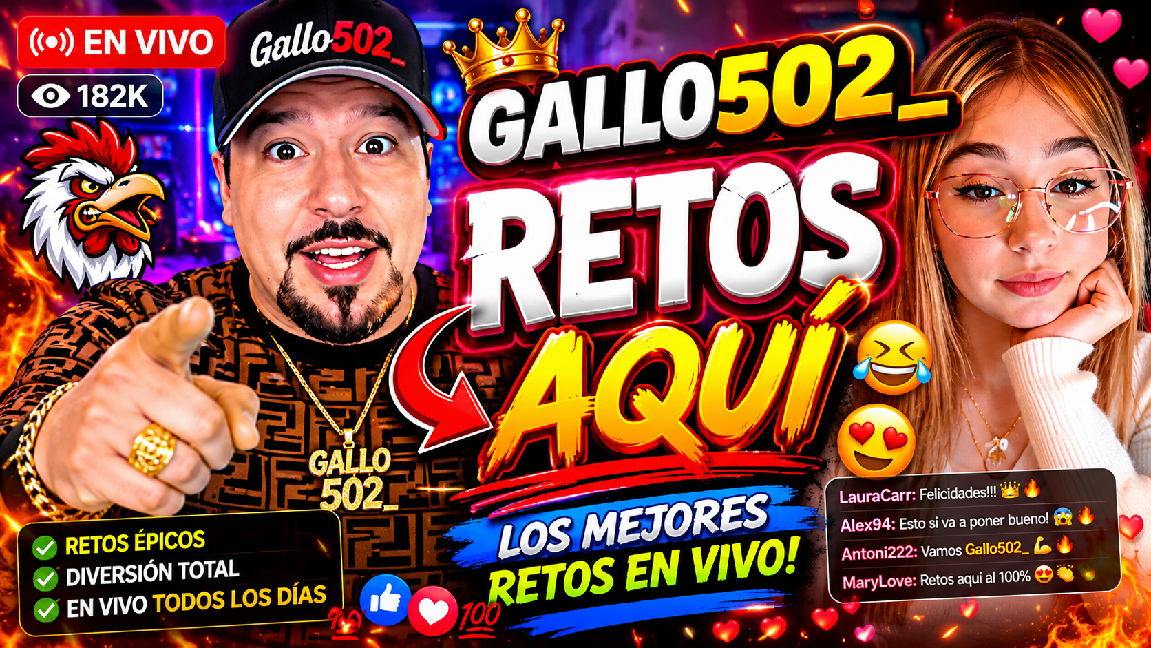Hernandez El Gallo502 y sus retos aquí: Los desafíos virales que triunfan en las redes sociales